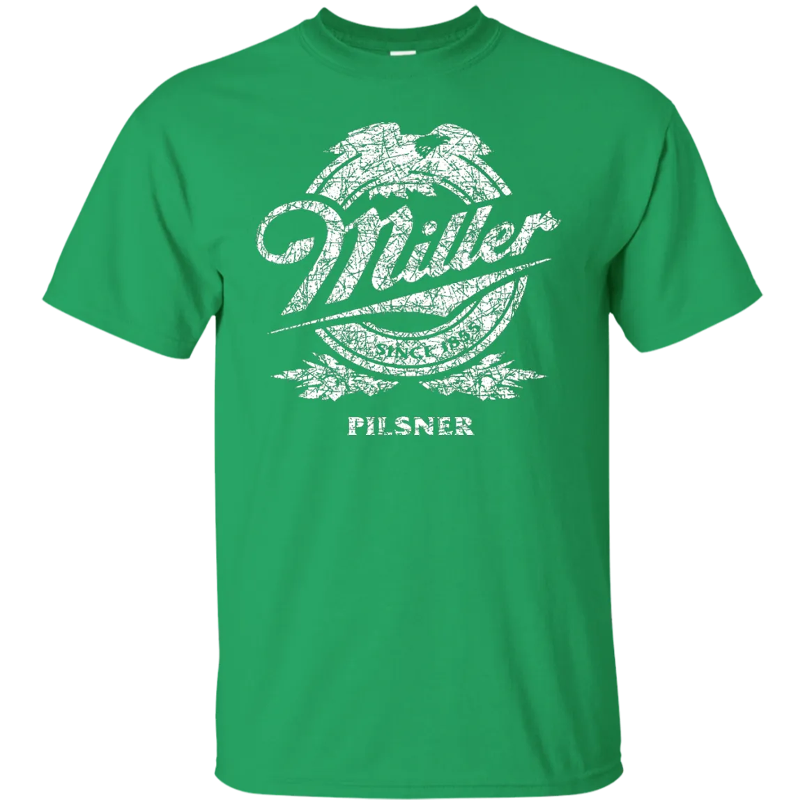 Miller Lite Beer T-Shirt Custom Designed White Worn Label Pattern