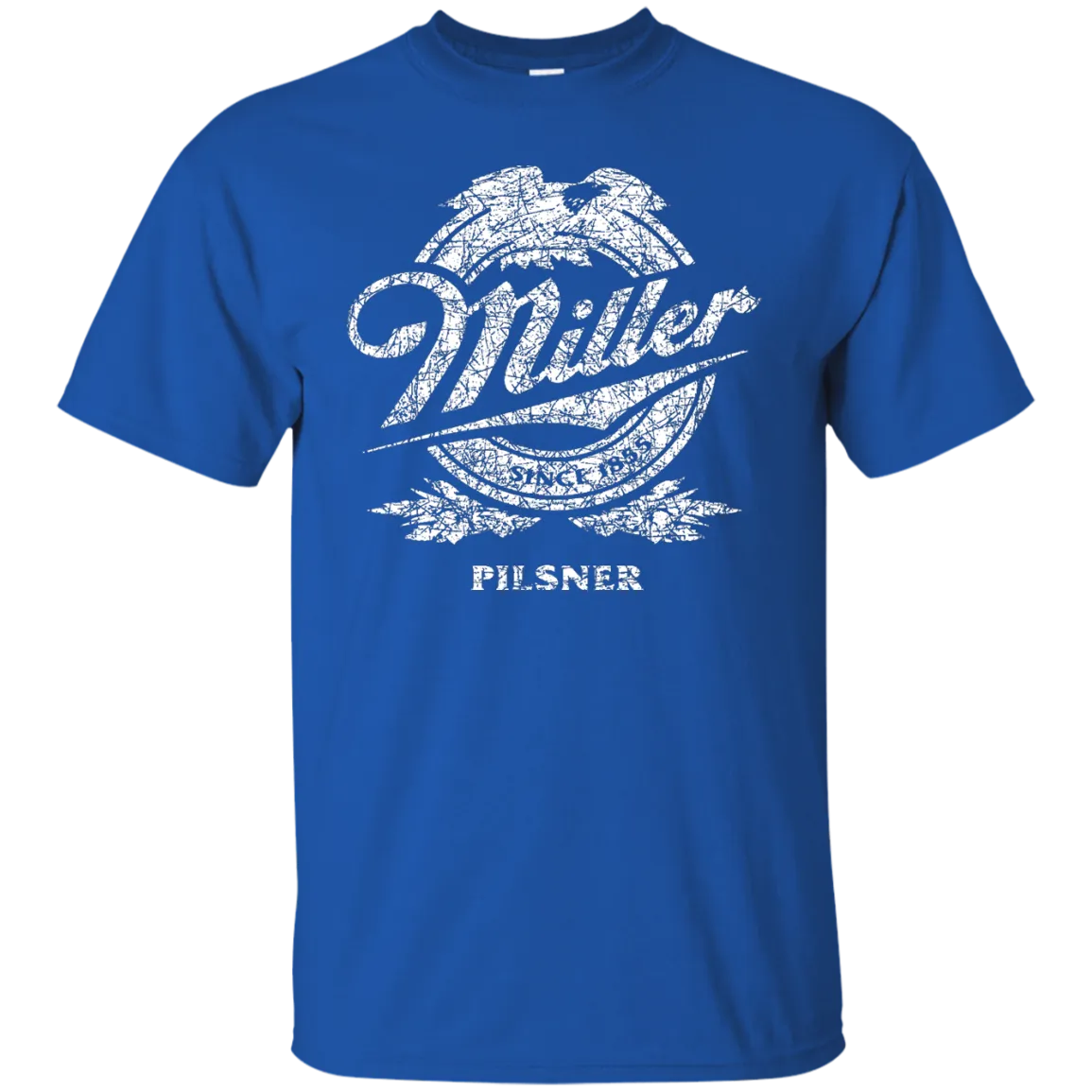 Miller Lite Beer T-Shirt Custom Designed White Worn Label Pattern