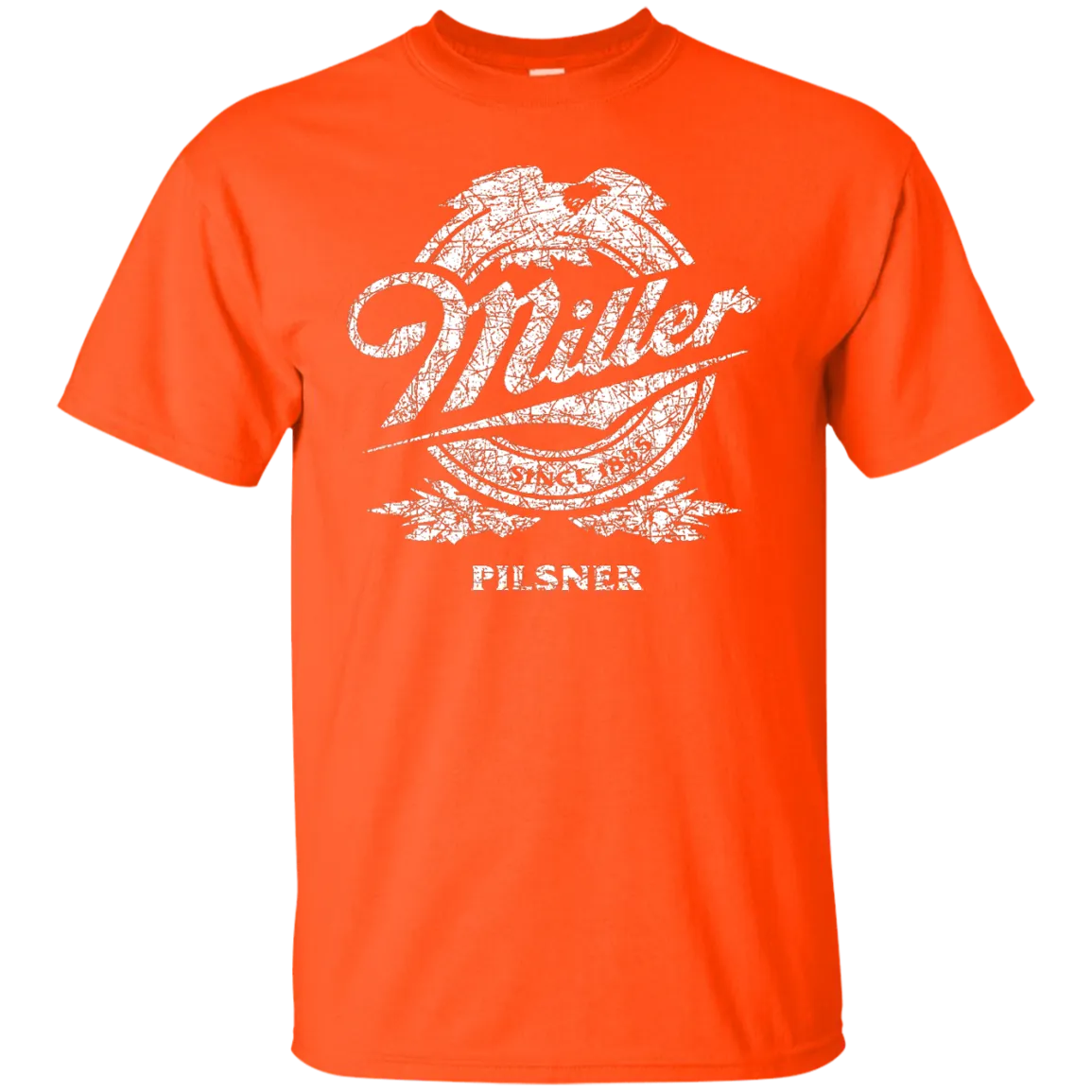 Miller Lite Beer T-Shirt Custom Designed White Worn Label Pattern