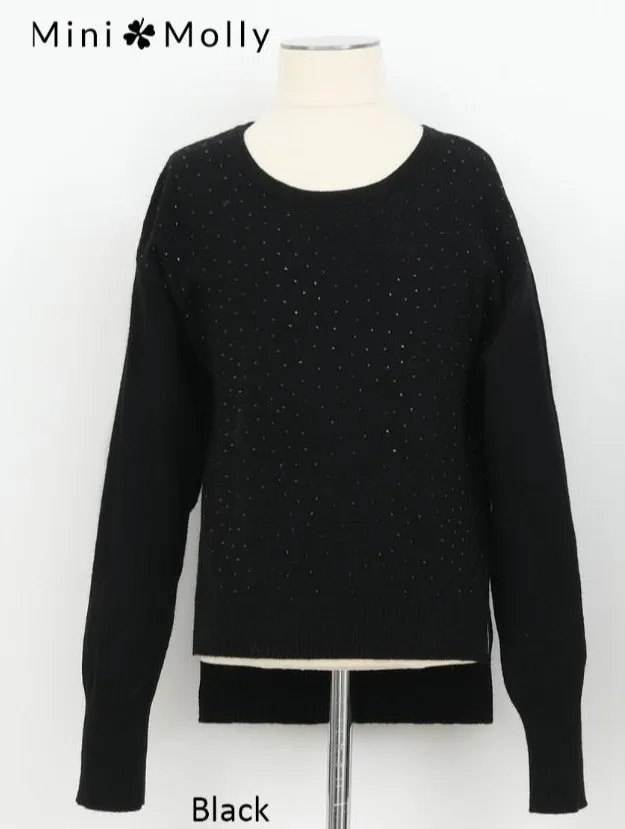 Mini Molly Black Knit Sweater