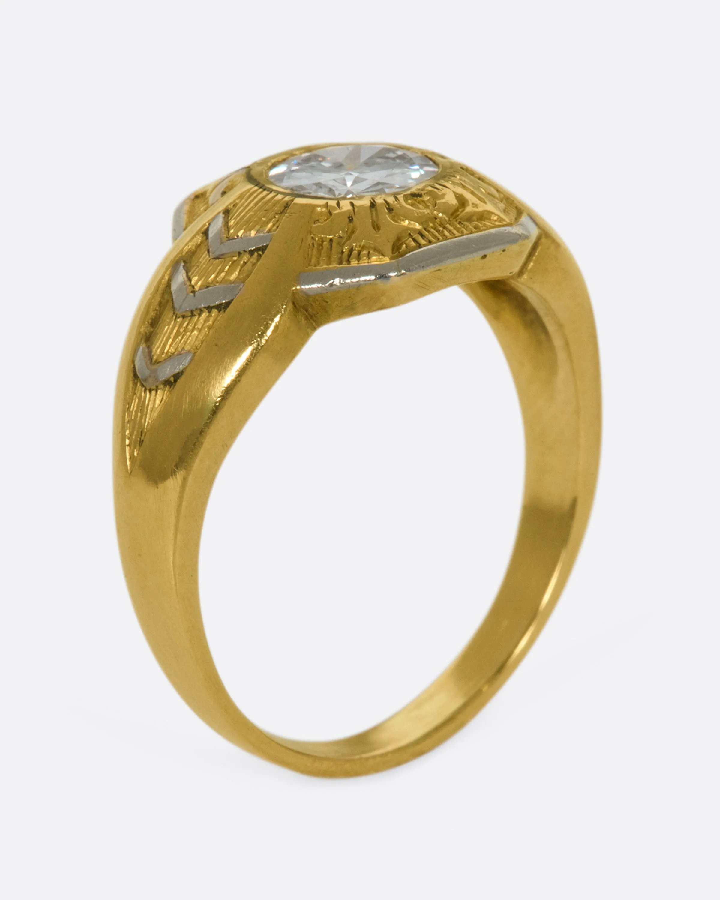 Mixed Metal Diamond Ring