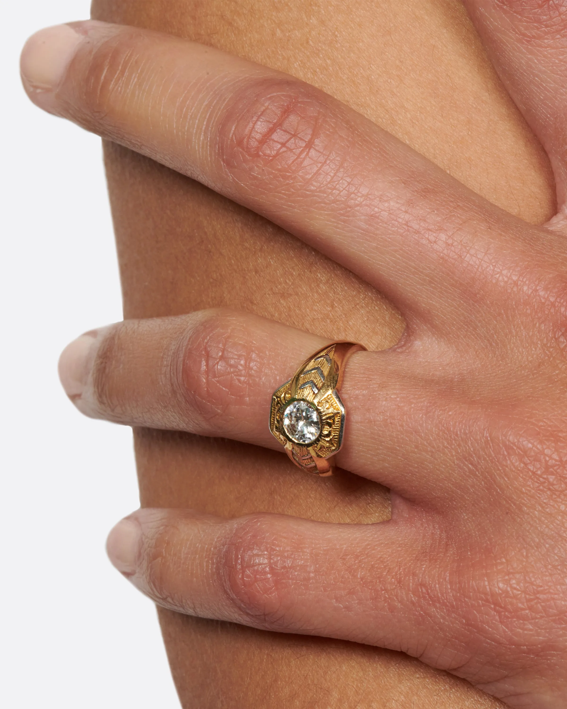 Mixed Metal Diamond Ring