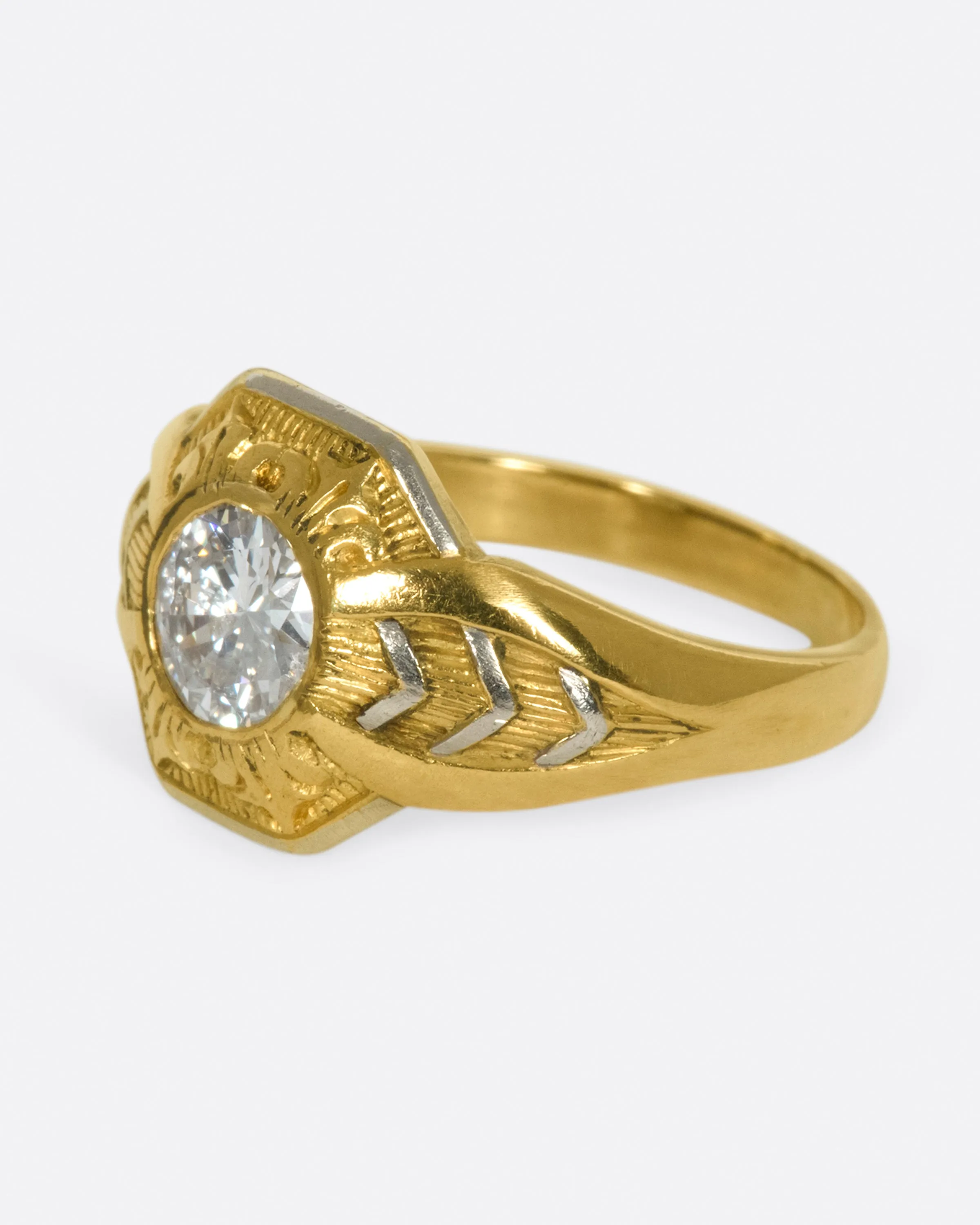 Mixed Metal Diamond Ring