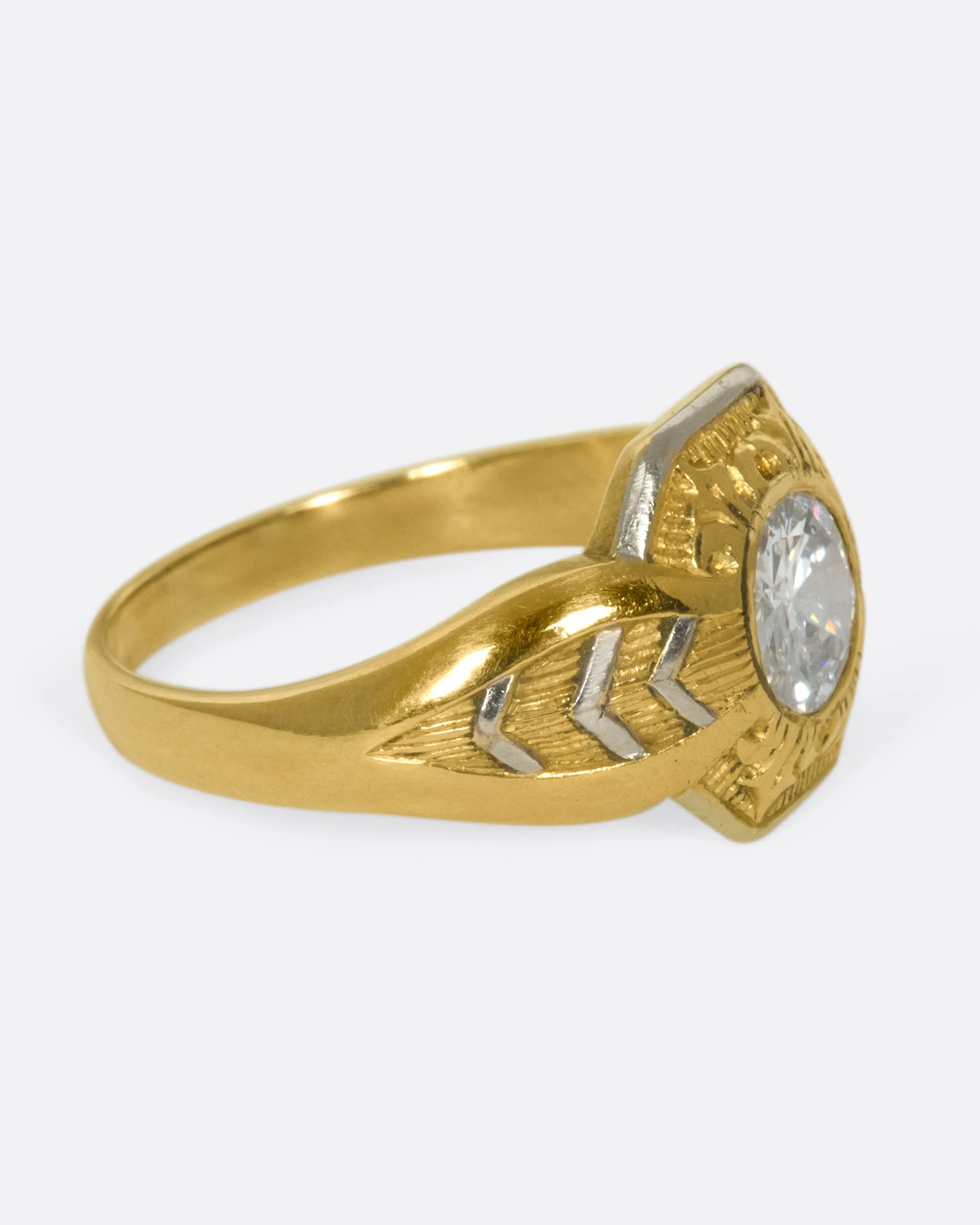 Mixed Metal Diamond Ring