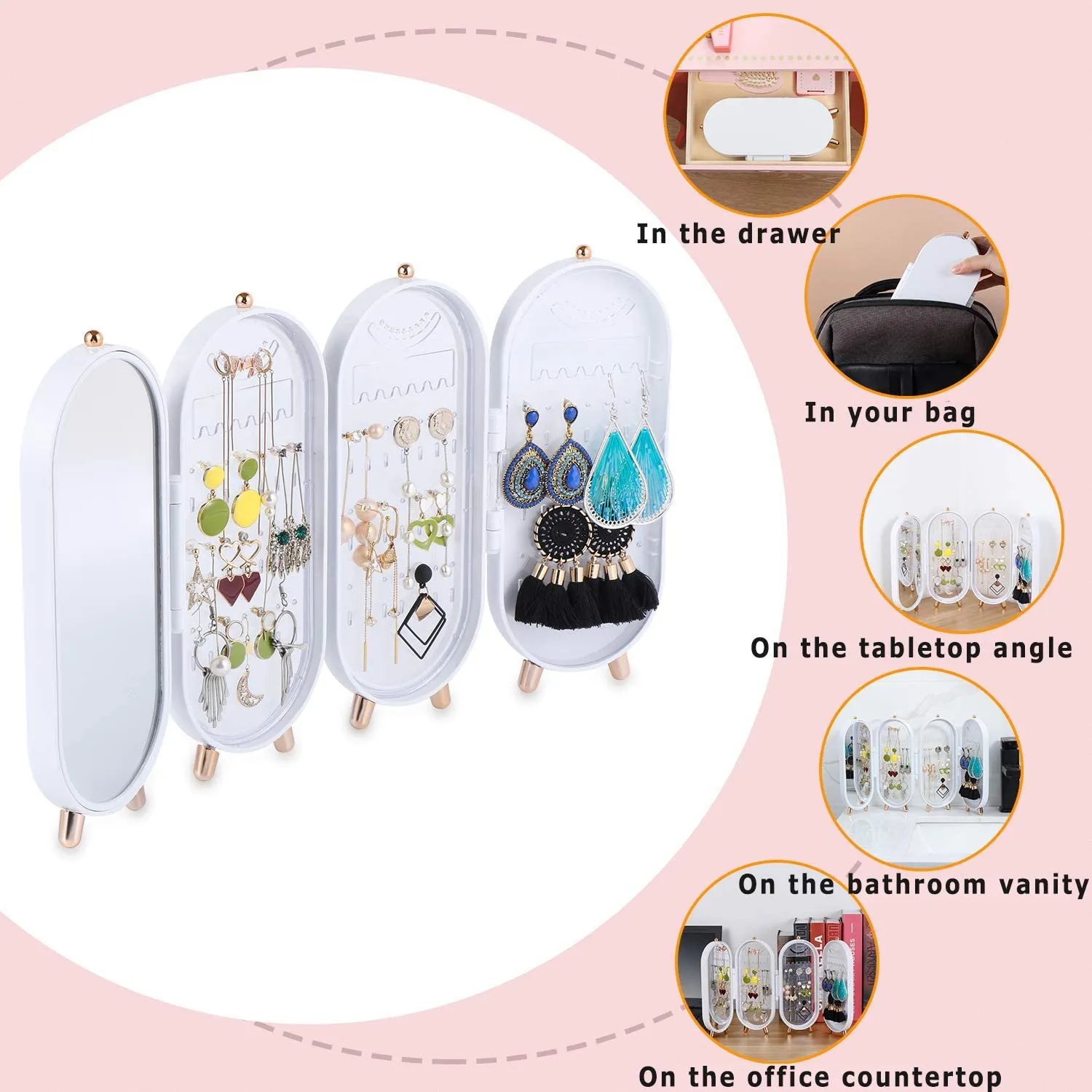 Modern and Spacious Stand Up Jewelry Box