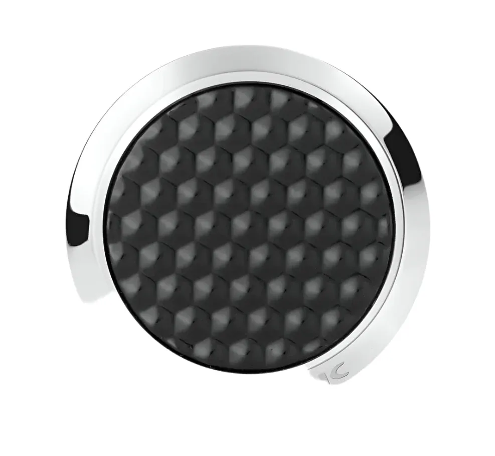 Montblanc Steel Meisterstück Round Black Inlay Cufflinks