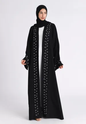 Moonlight Sonata Embellished Open Abaya (Premium)