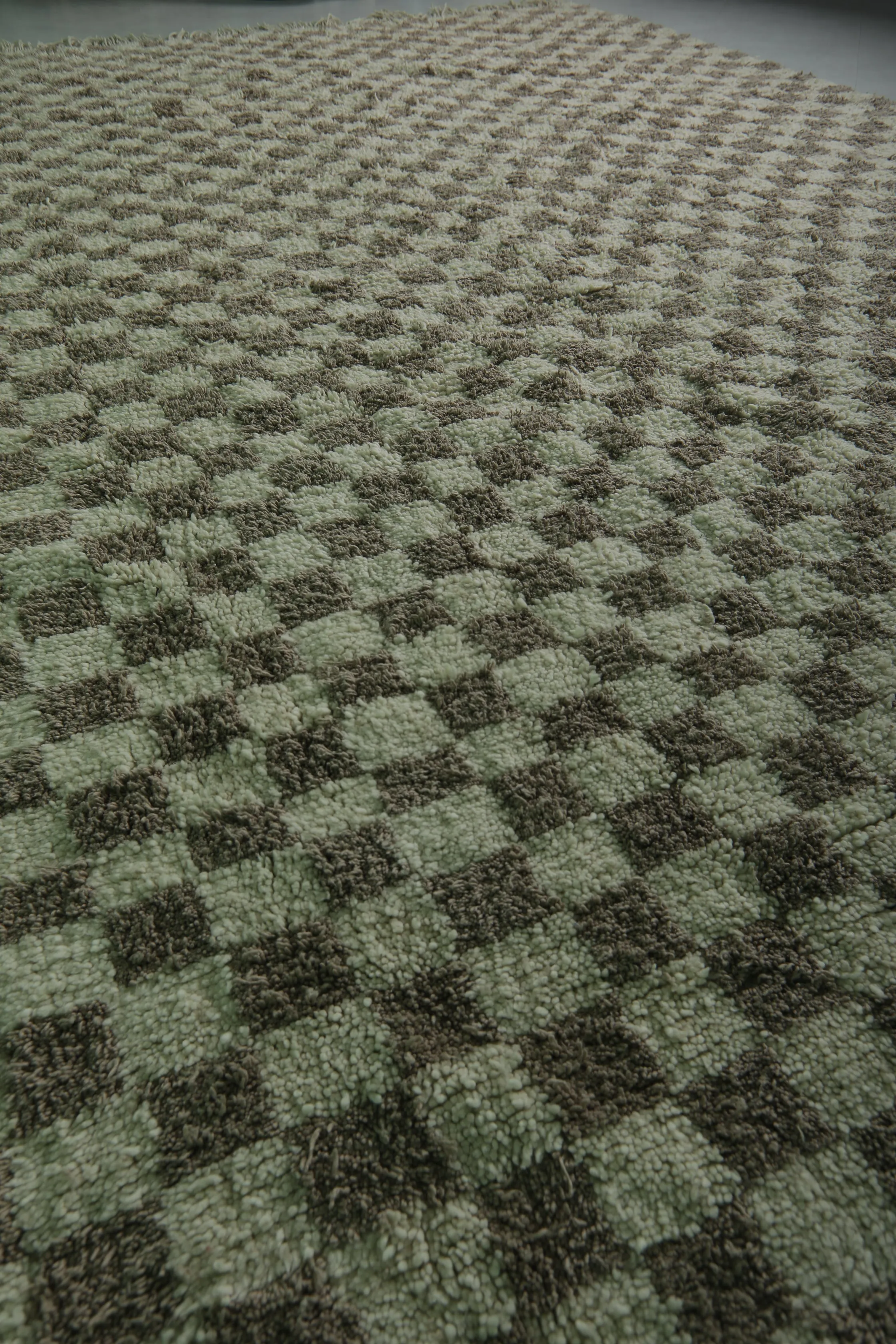 Moroccan Checkered Rug - Handwoven 11.2 x 15.1 Feet | Oversized Wool Design