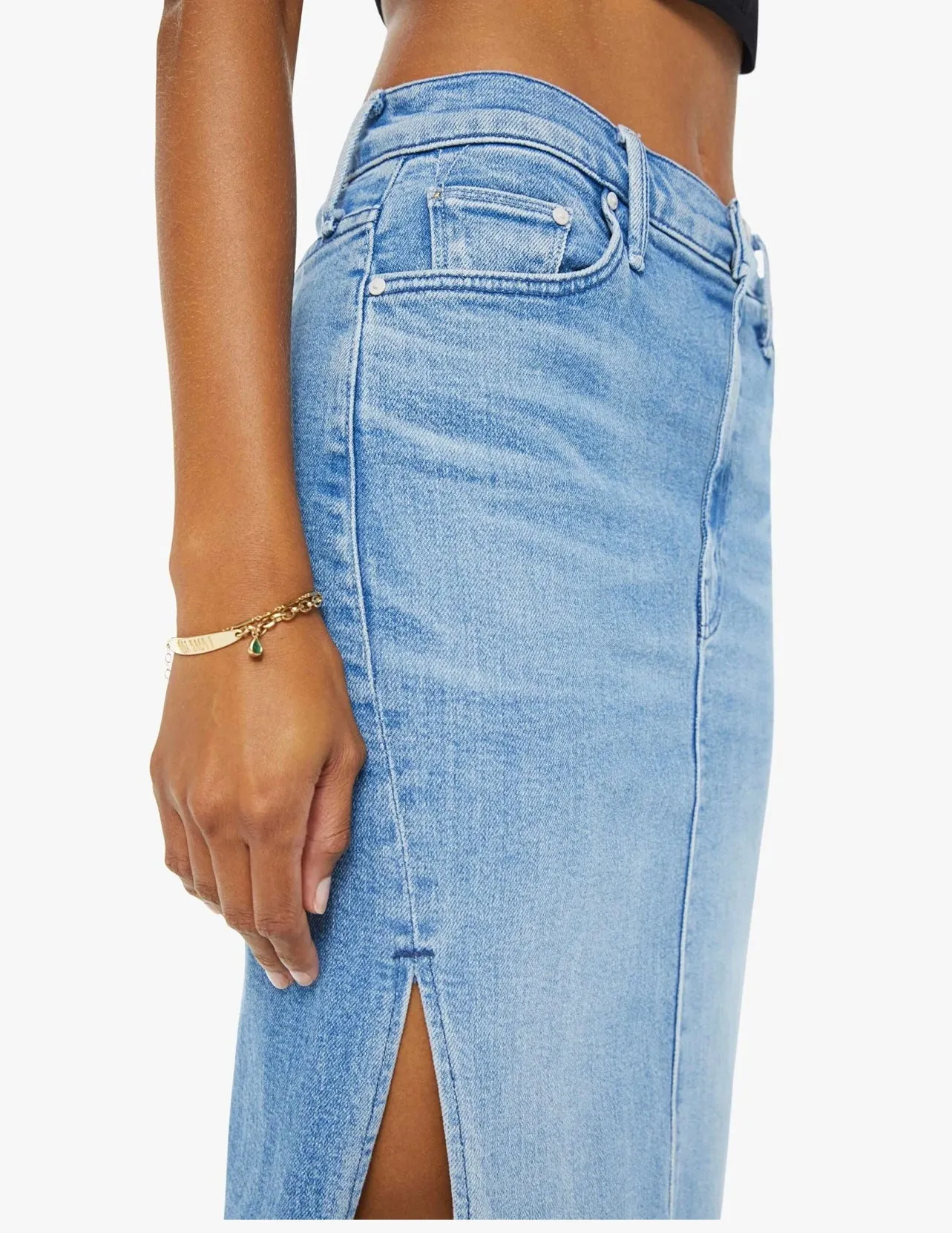 Mother The Split Second Skirt in Mediterranean Muse