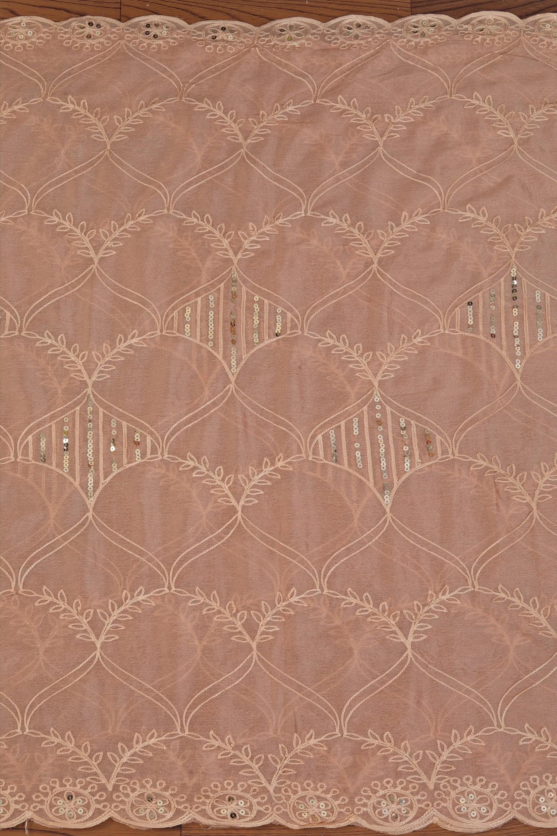 Multicolor Unstitched Embellished Organza Dress Material With Dupatta