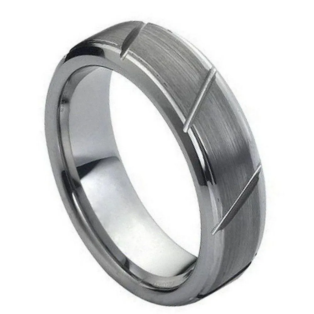 Multiple Diagonal Grooves Brushed Center - 7mm