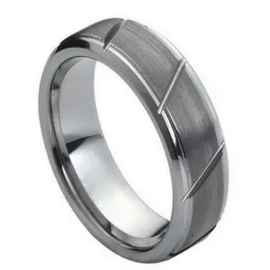 Multiple Diagonal Grooves Brushed Center - 7mm