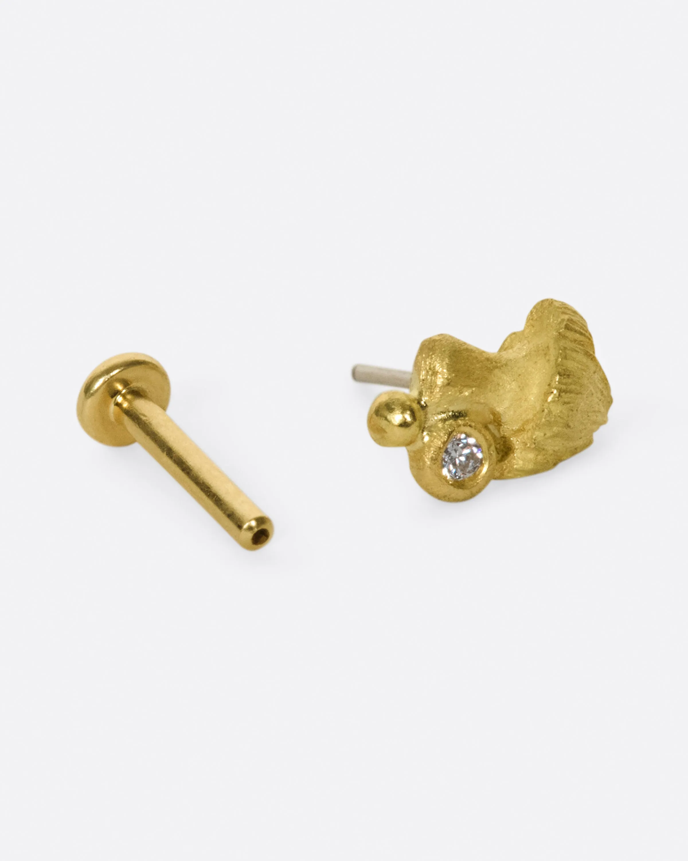 Mushroom Cluster Threadless Earring