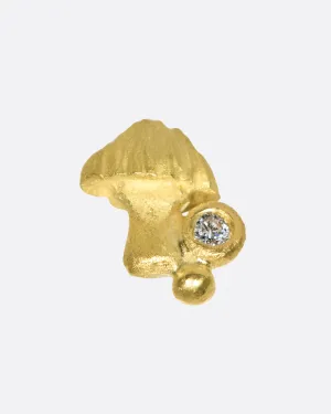 Mushroom Cluster Threadless Earring