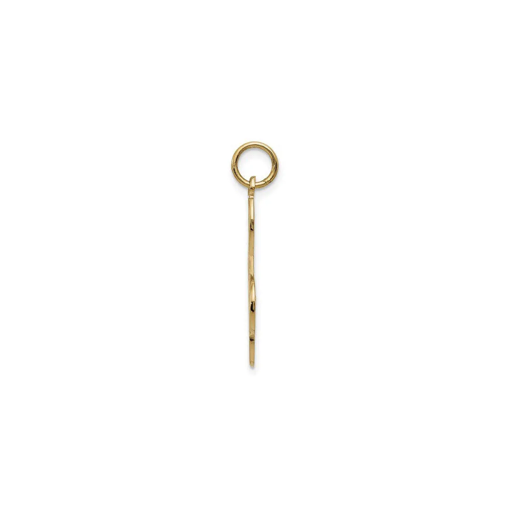Music Note Adorned Treble Clef Pendant (14K)