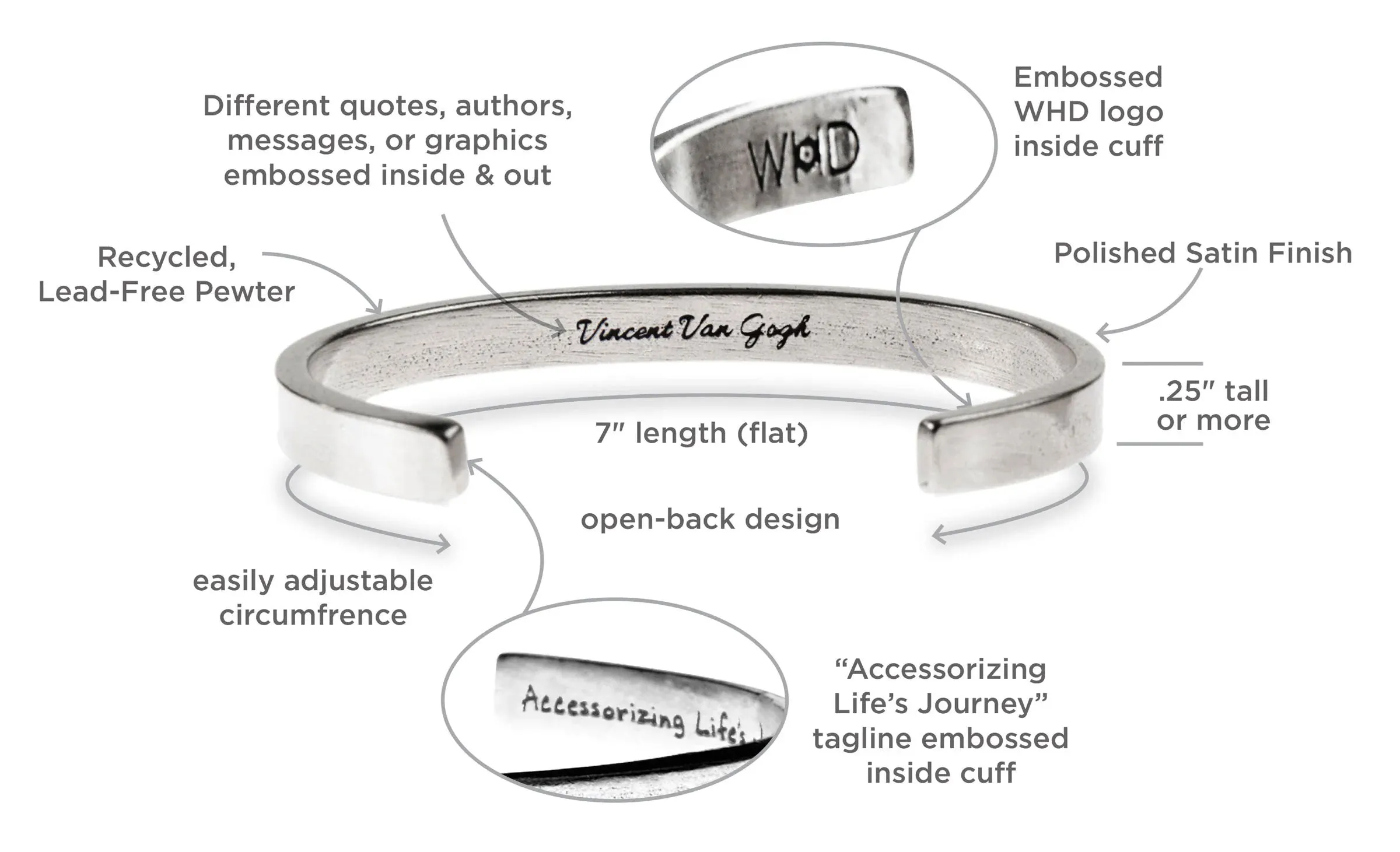 Music Notes (Inside - Music The Universal Language) Cuff Bracelet