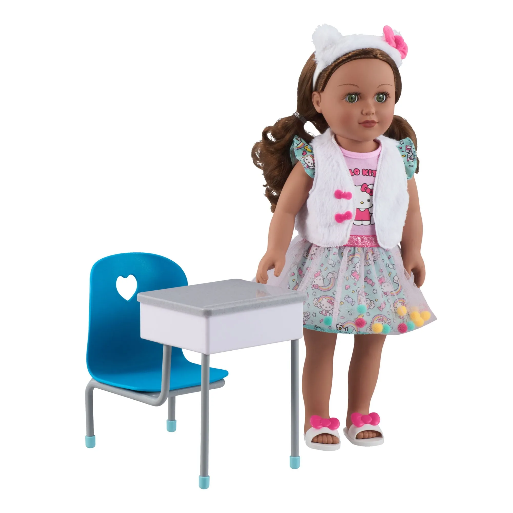 My Life As Student Desk for 18 in. Dolls Kids Girls Pretend Play Toy Playset New