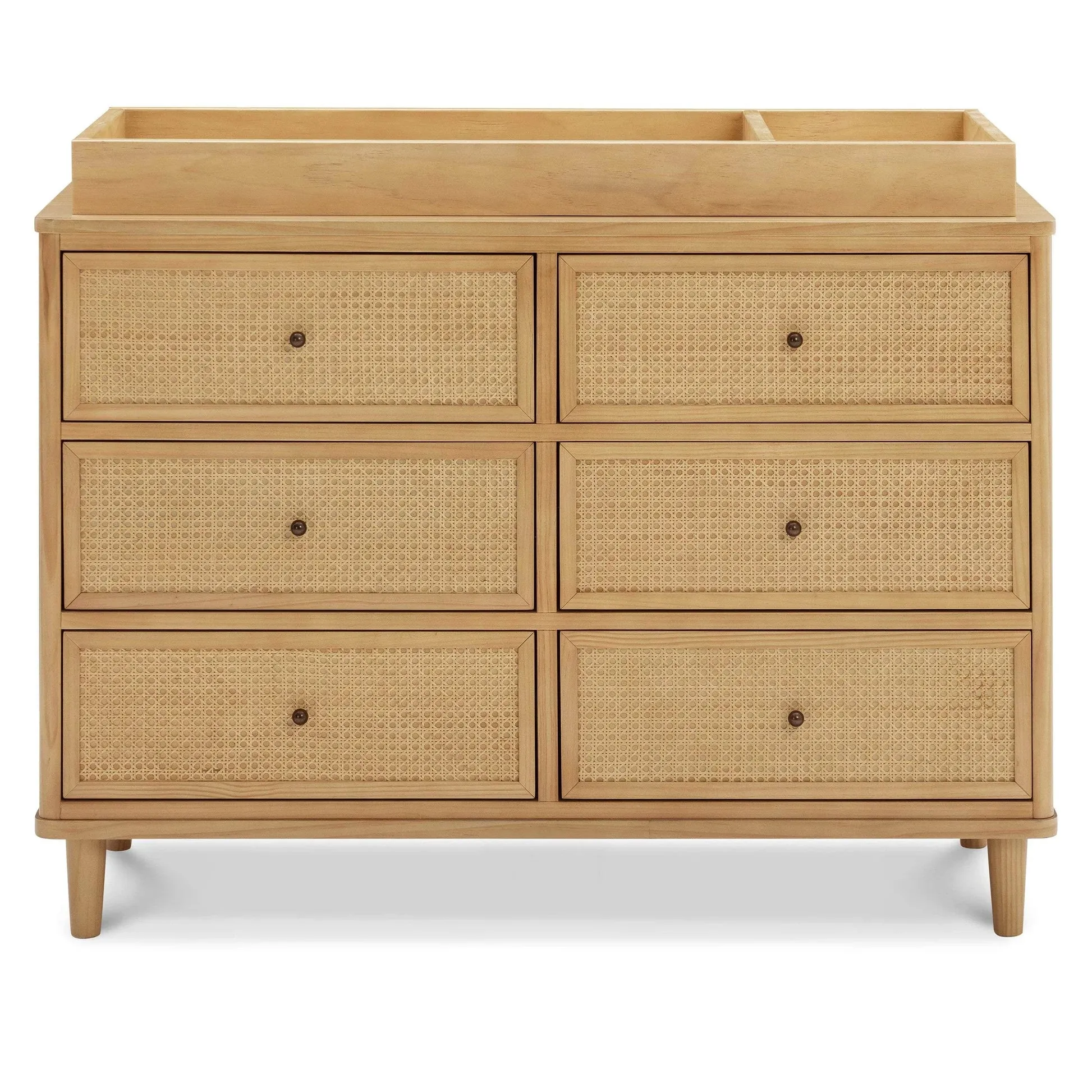 Namesake Marin with Cane 6 Drawer Assembled Dresser - Honey & Honey Cane