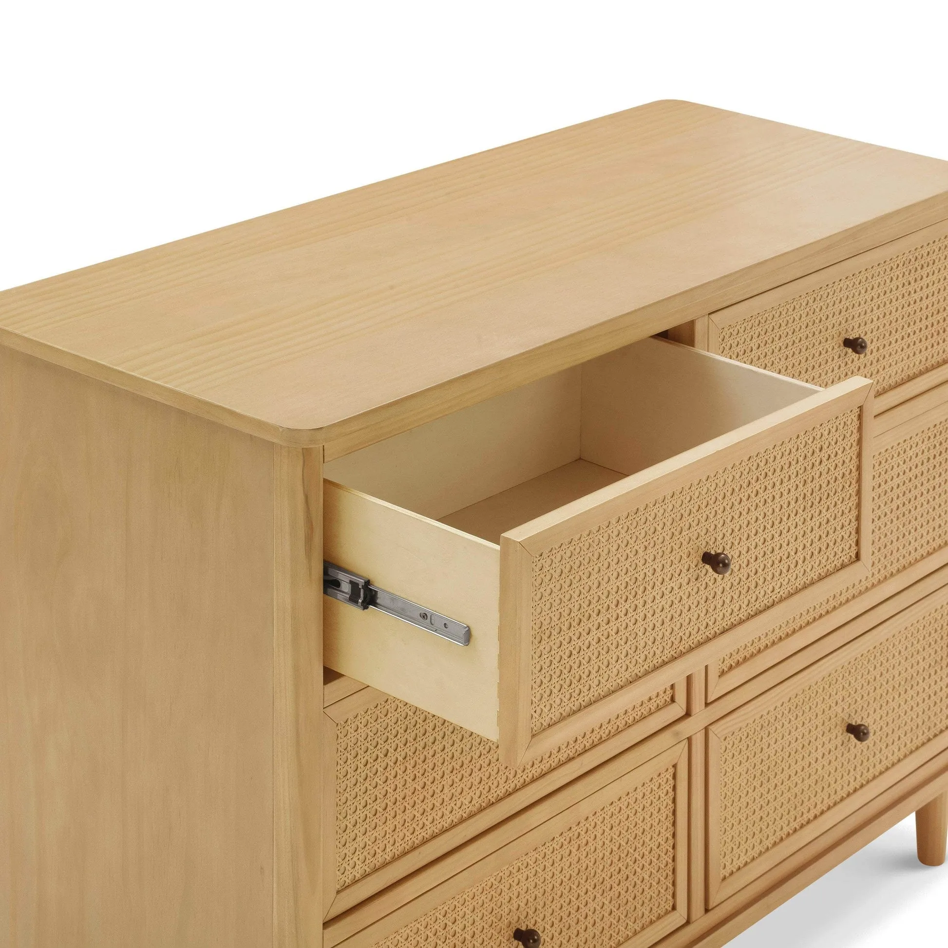 Namesake Marin with Cane 6 Drawer Assembled Dresser - Honey & Honey Cane
