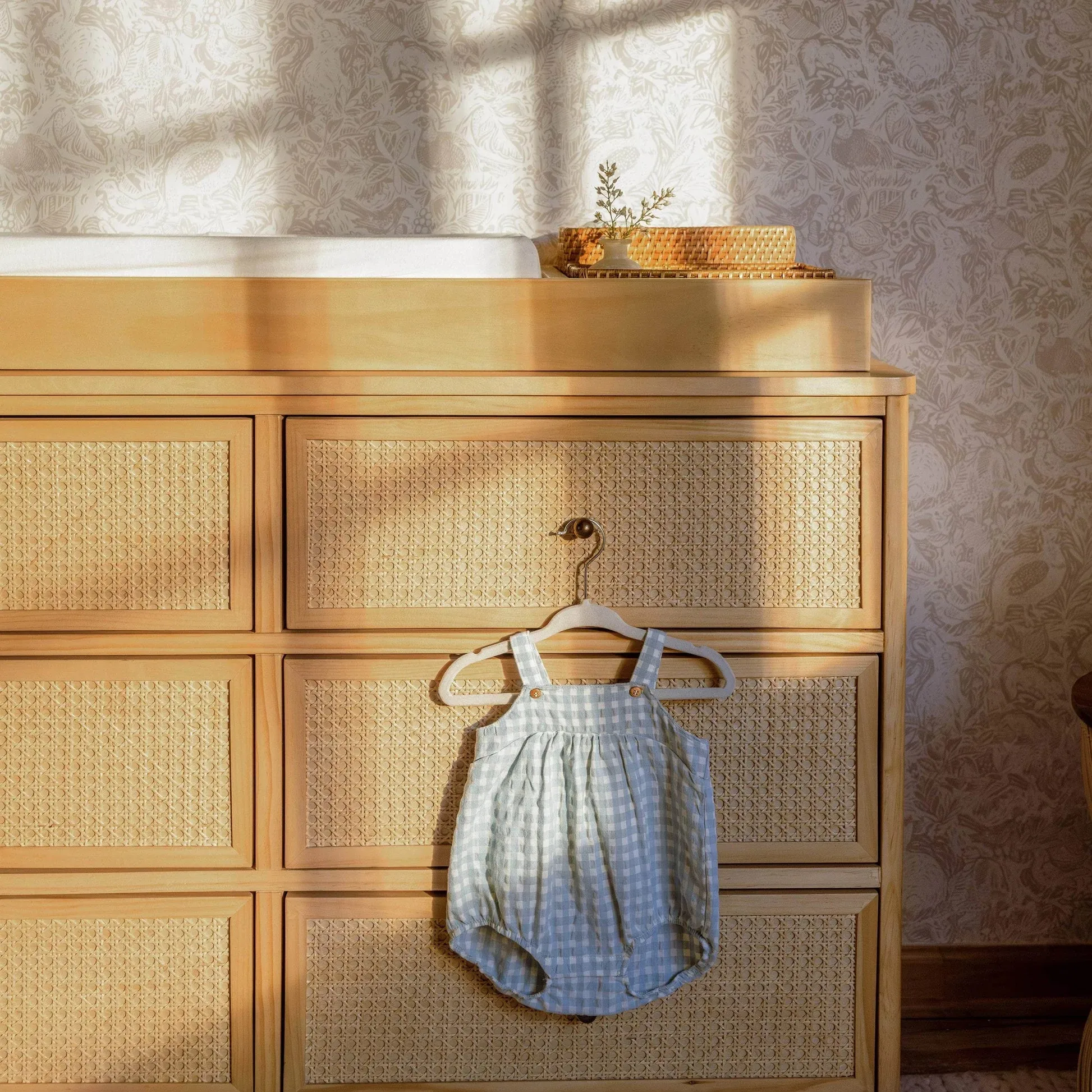 Namesake Marin with Cane 6 Drawer Assembled Dresser - Honey & Honey Cane