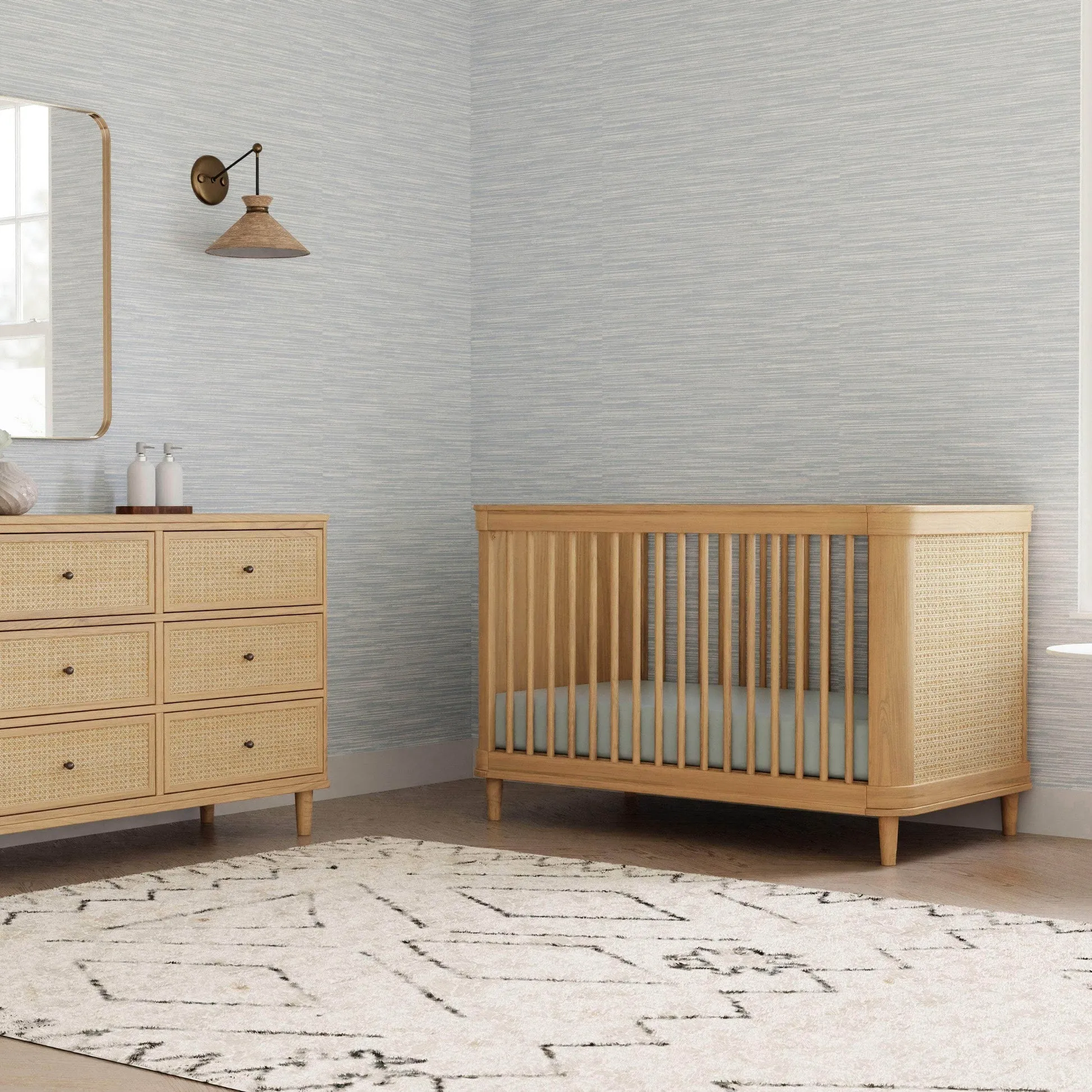Namesake Marin with Cane 6 Drawer Assembled Dresser - Honey & Honey Cane