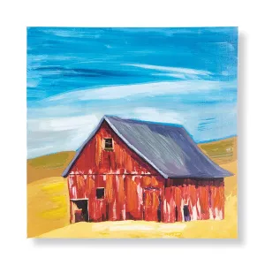 Napa Home Garden, THE RED BARN HAND-EMBELLISHD GICLEE,na219