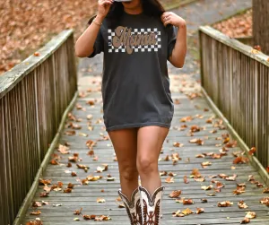 Natural Checkered Mama Pepper Colored Tee