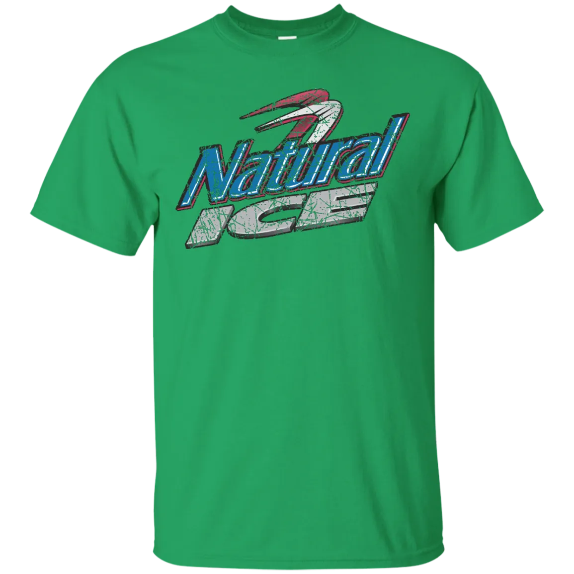 Natural Ice Beer T-Shirt Custom Designed Color Worn Label Pattern