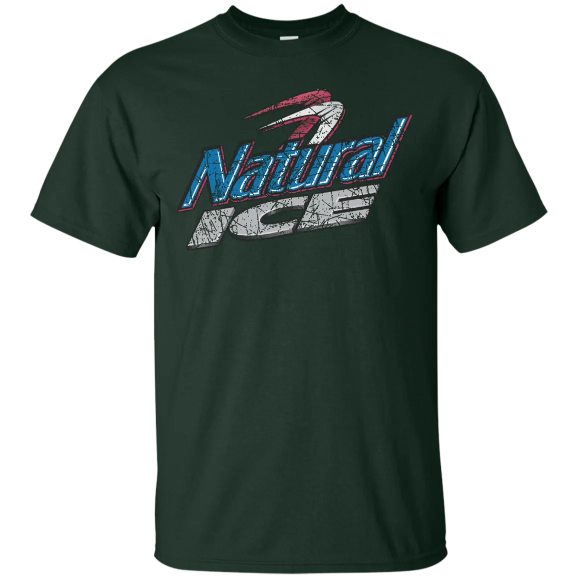 Natural Ice Beer T-Shirt Custom Designed Color Worn Label Pattern