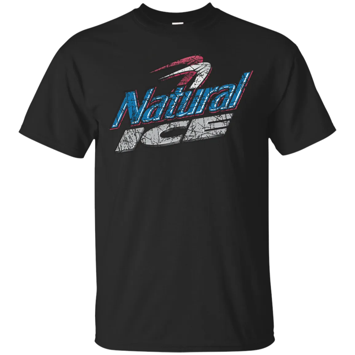 Natural Ice Beer T-Shirt Custom Designed Color Worn Label Pattern