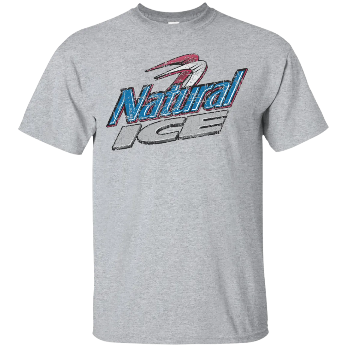 Natural Ice Beer T-Shirt Custom Designed Color Worn Label Pattern