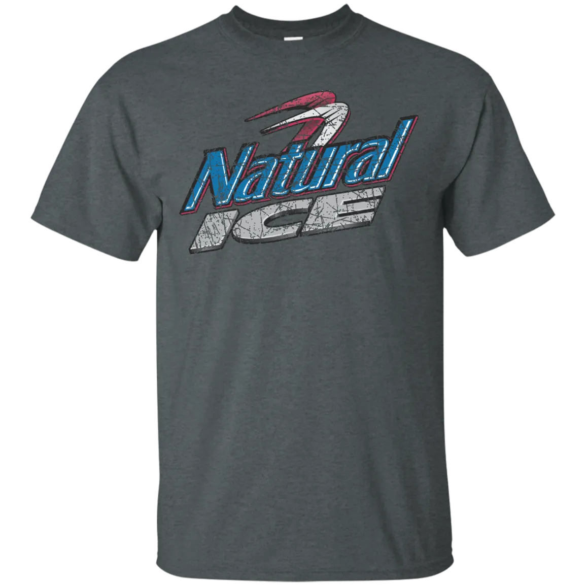 Natural Ice Beer T-Shirt Custom Designed Color Worn Label Pattern