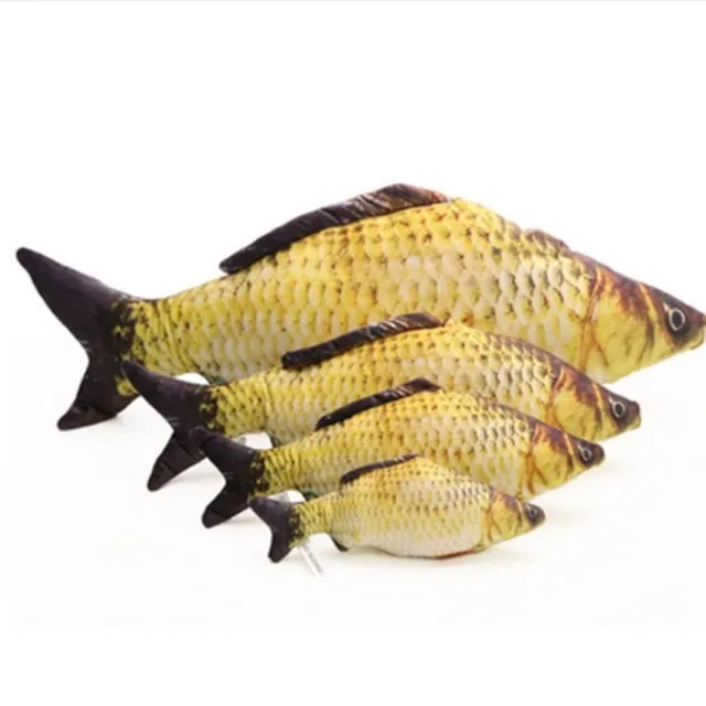 New 1PC 40cm Fish Plush Pet Toys Puppy Dog Lovely Artificial Cat Scratch Pillow Sleeping Cushion Fun Toy Cat Mint Catnip Toys