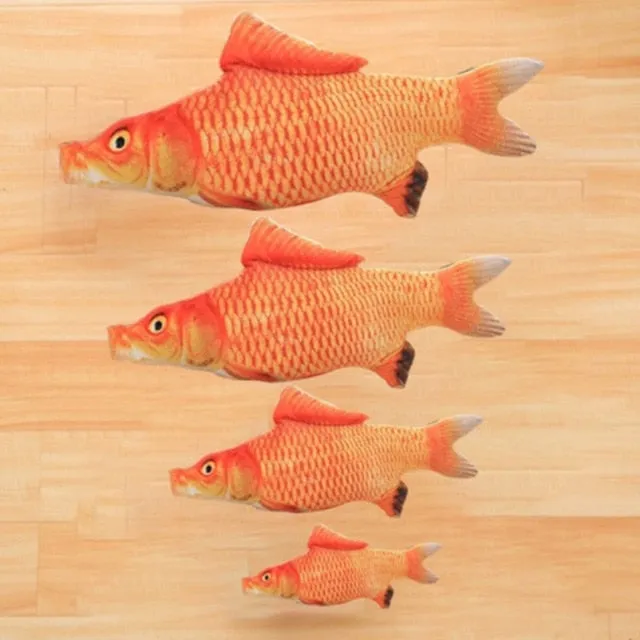 New 1PC 40cm Fish Plush Pet Toys Puppy Dog Lovely Artificial Cat Scratch Pillow Sleeping Cushion Fun Toy Cat Mint Catnip Toys