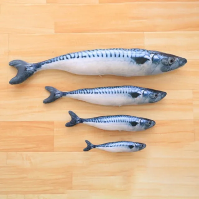 New 1PC 40cm Fish Plush Pet Toys Puppy Dog Lovely Artificial Cat Scratch Pillow Sleeping Cushion Fun Toy Cat Mint Catnip Toys