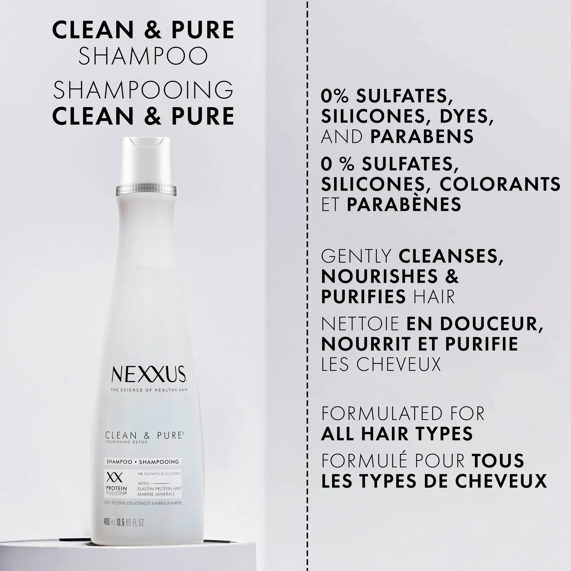 Nexxus Clean & Pure Shampoo 400mL