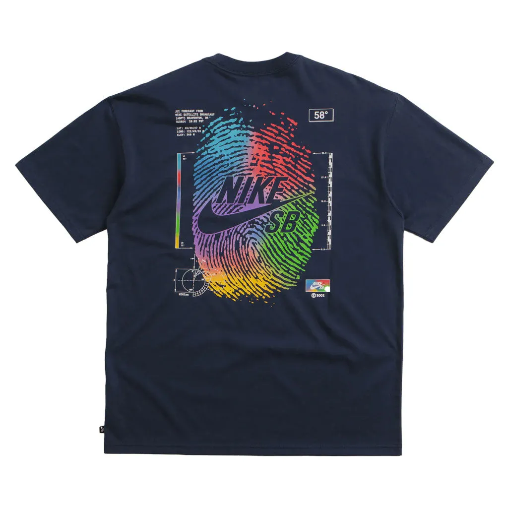 NIKE SB OC THUMBPRINT TEE - MIDNIGHT NAVY