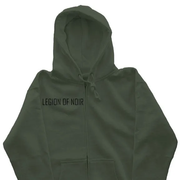 Noir Elephantidae unisex zip hoodie