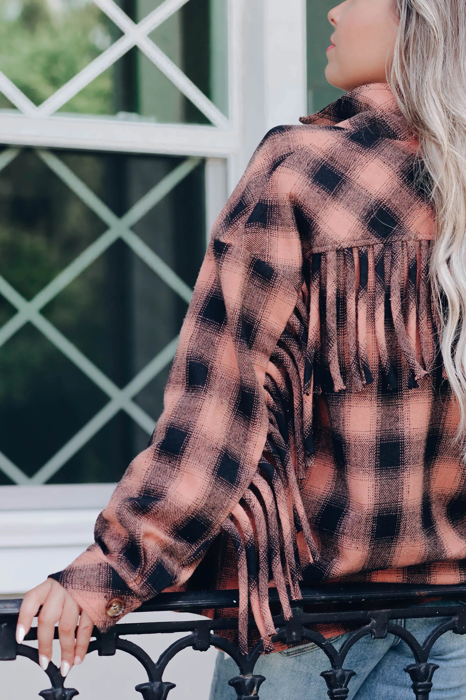 Not Your Same Old Plaid Jacket - Terra Cotta