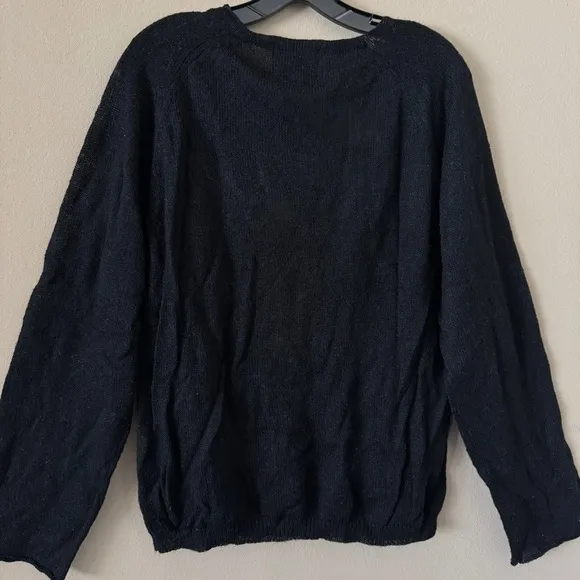 NWT Wildfox Oversized Take Me on Vacation Black Wool Blend Sweater XS