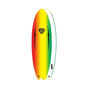 O&E MR  EZI RIDER TWIN FIN RASTA SOFTBOARD 5'6, 6'0, 6'6