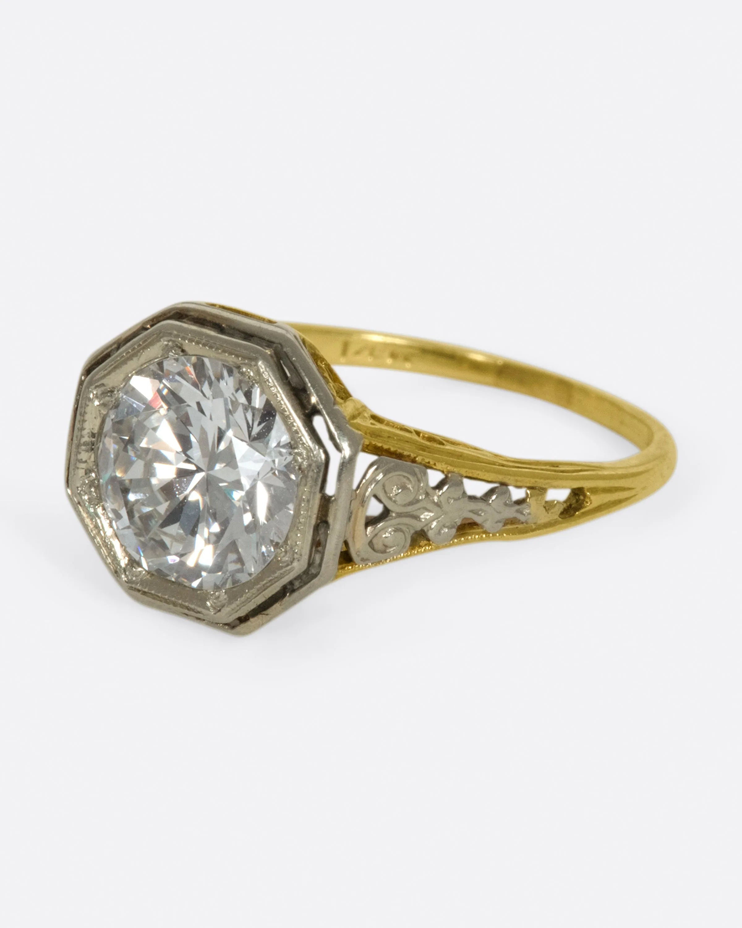 Octagonal Diamond Ring