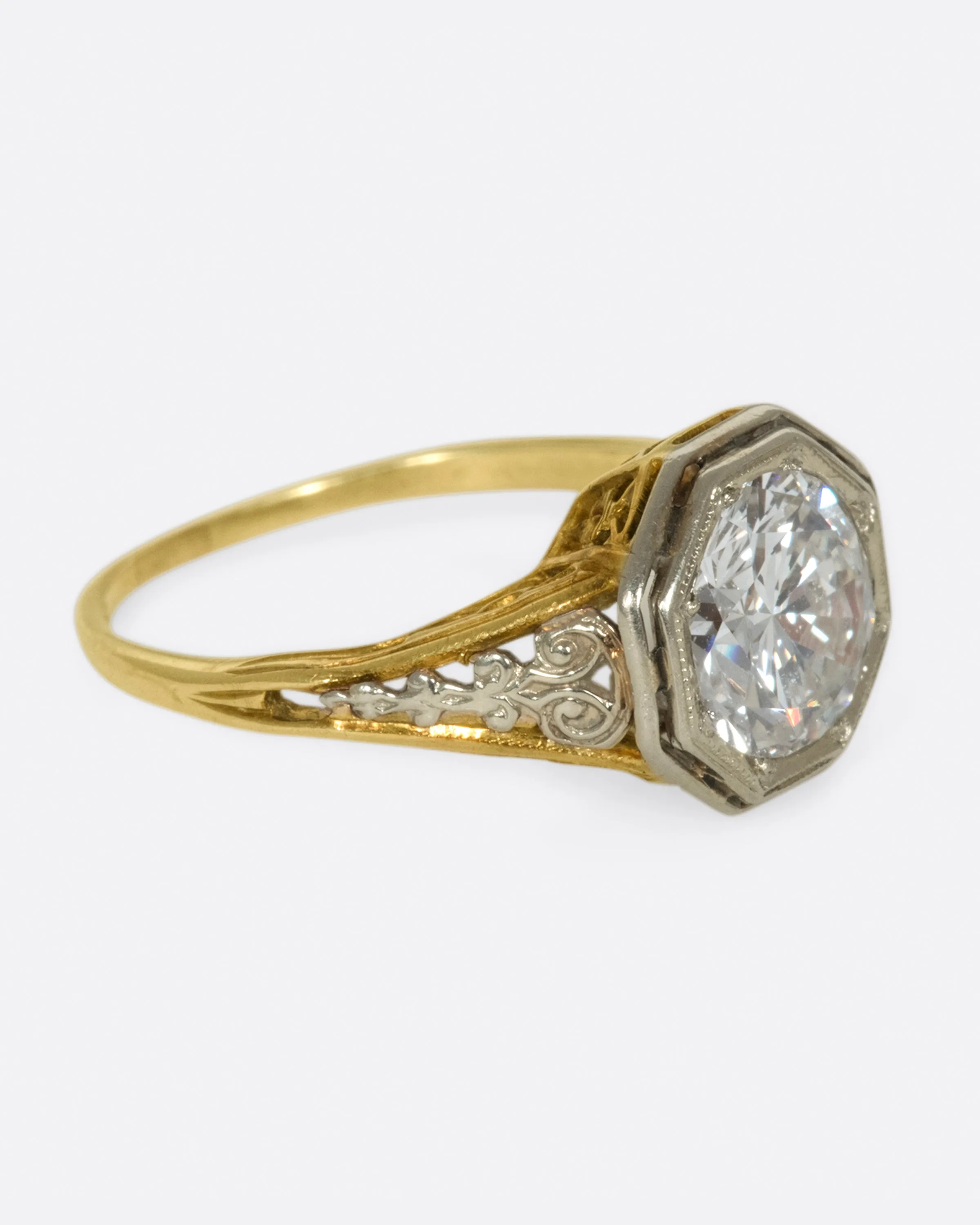 Octagonal Diamond Ring