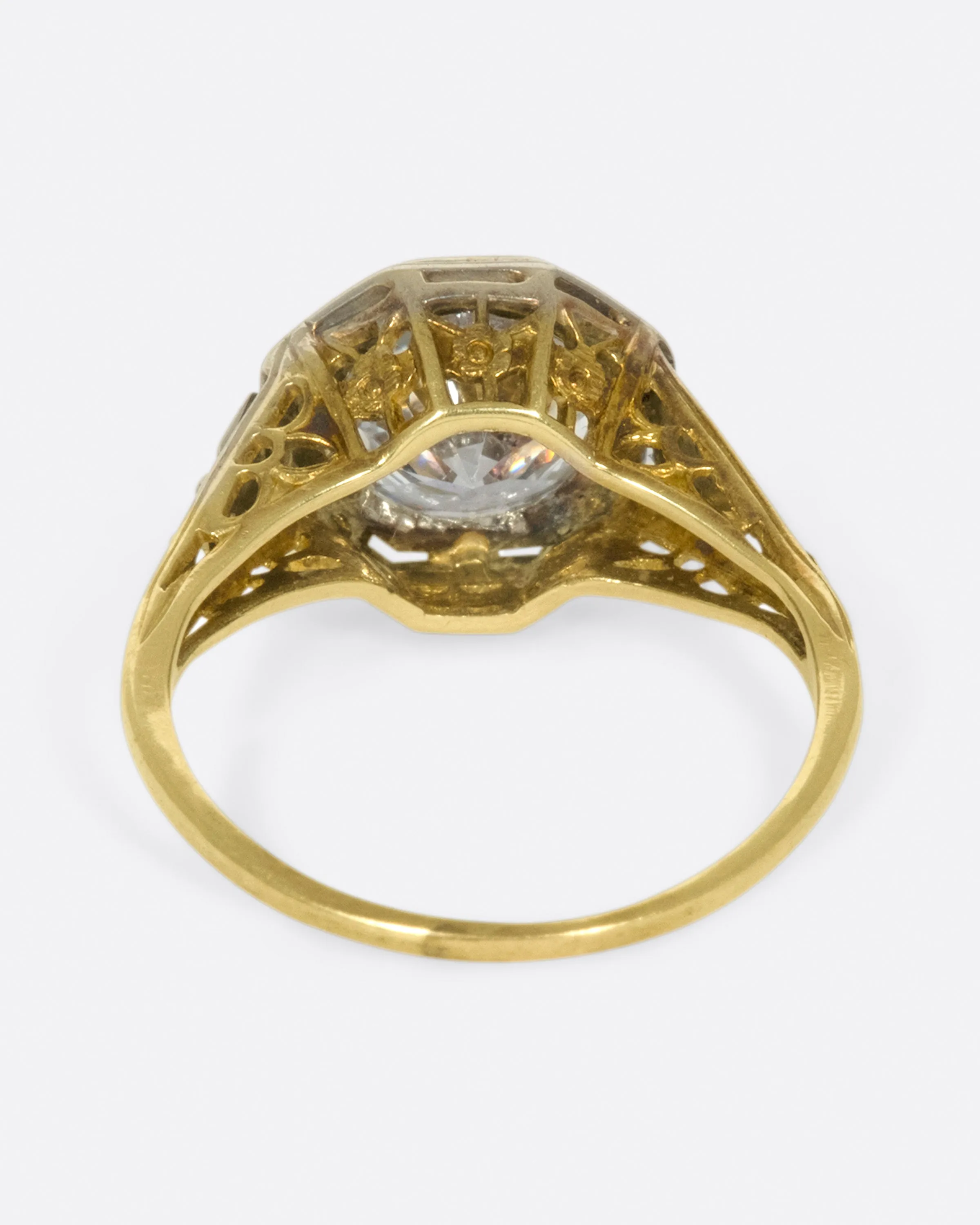 Octagonal Diamond Ring