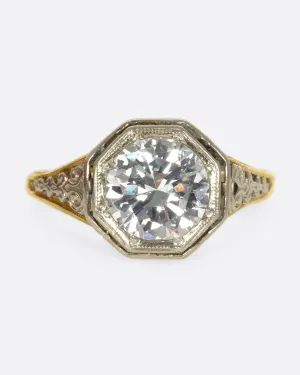 Octagonal Diamond Ring