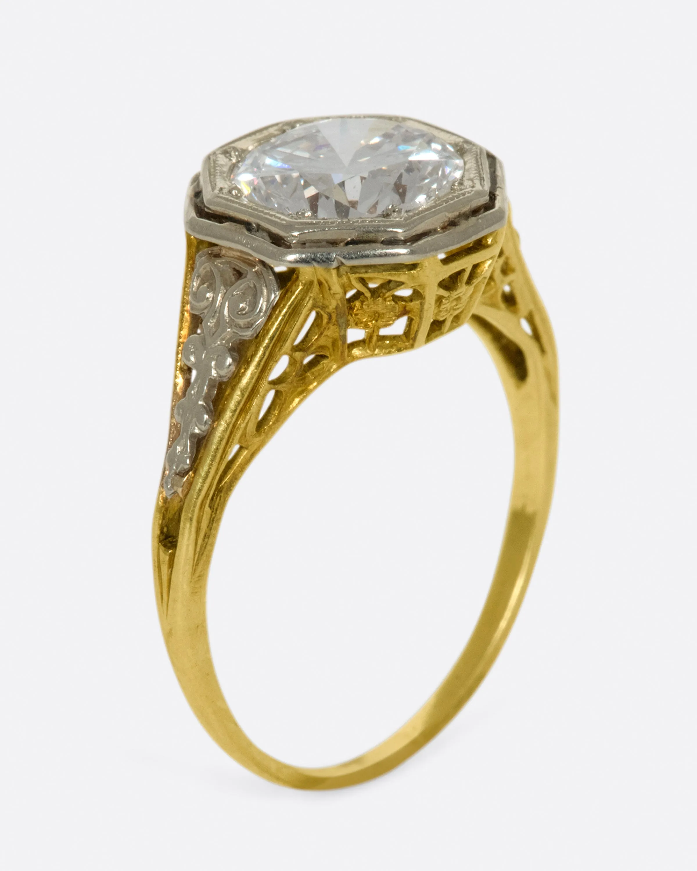 Octagonal Diamond Ring