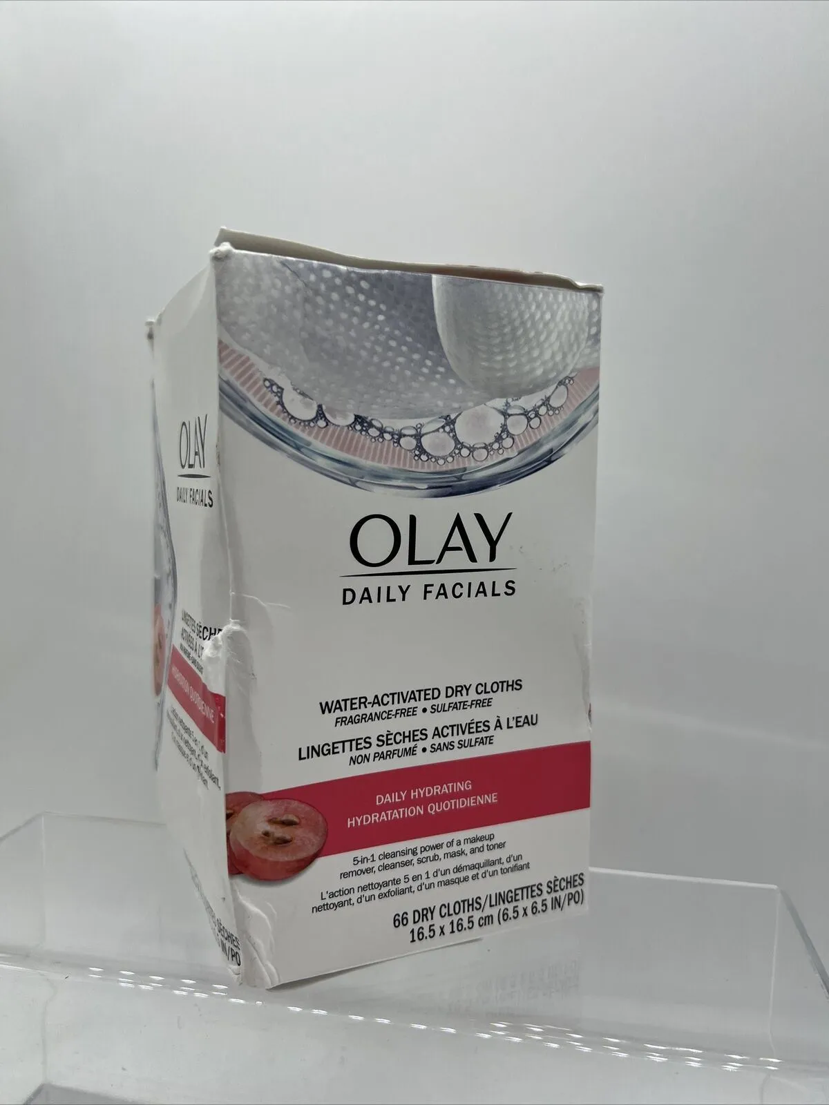 Olay Daily Facials 5 In 1 Clean Water Activated Dry Cloths Hydrating Clean 66 Ct