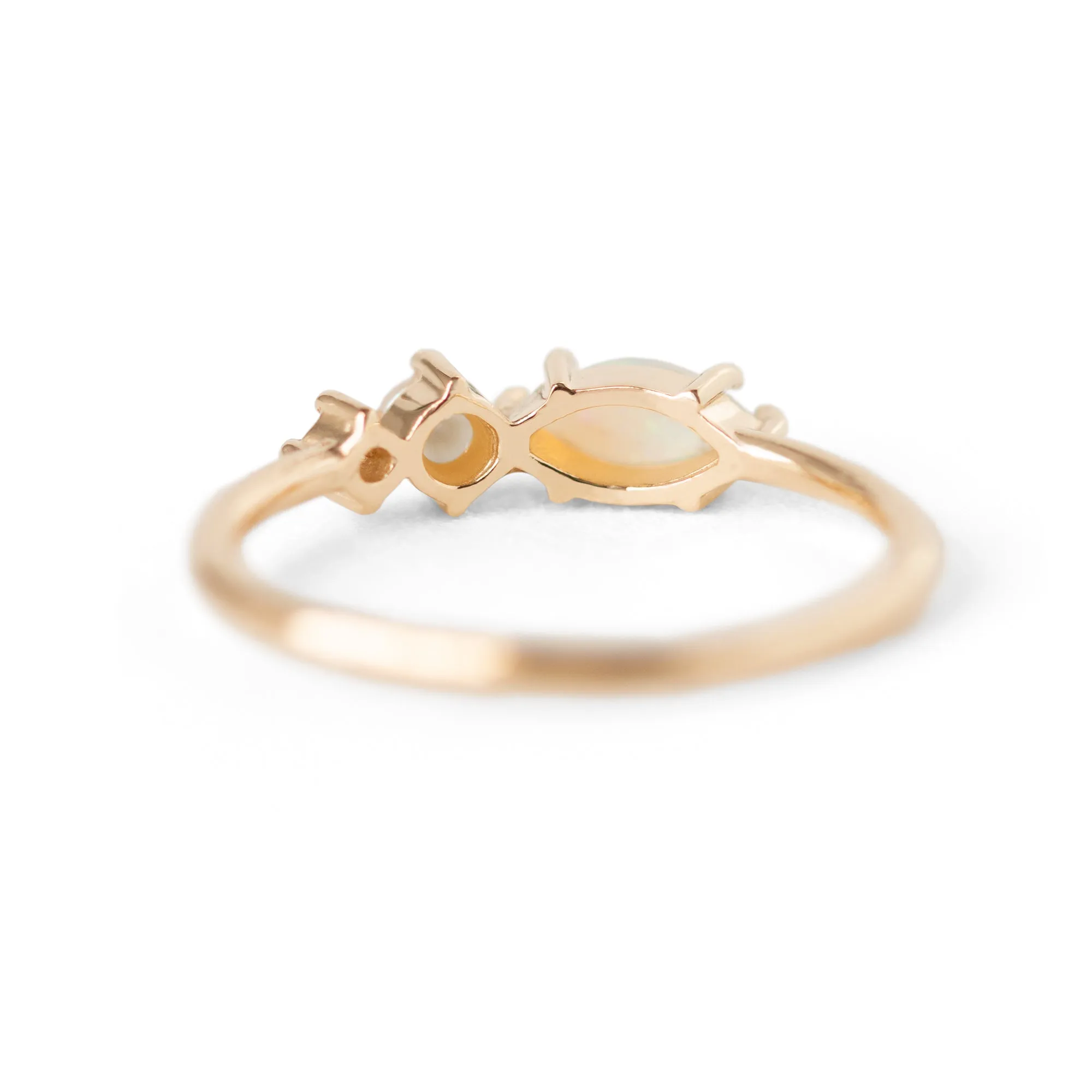 Opal Pearl Diamond Ring