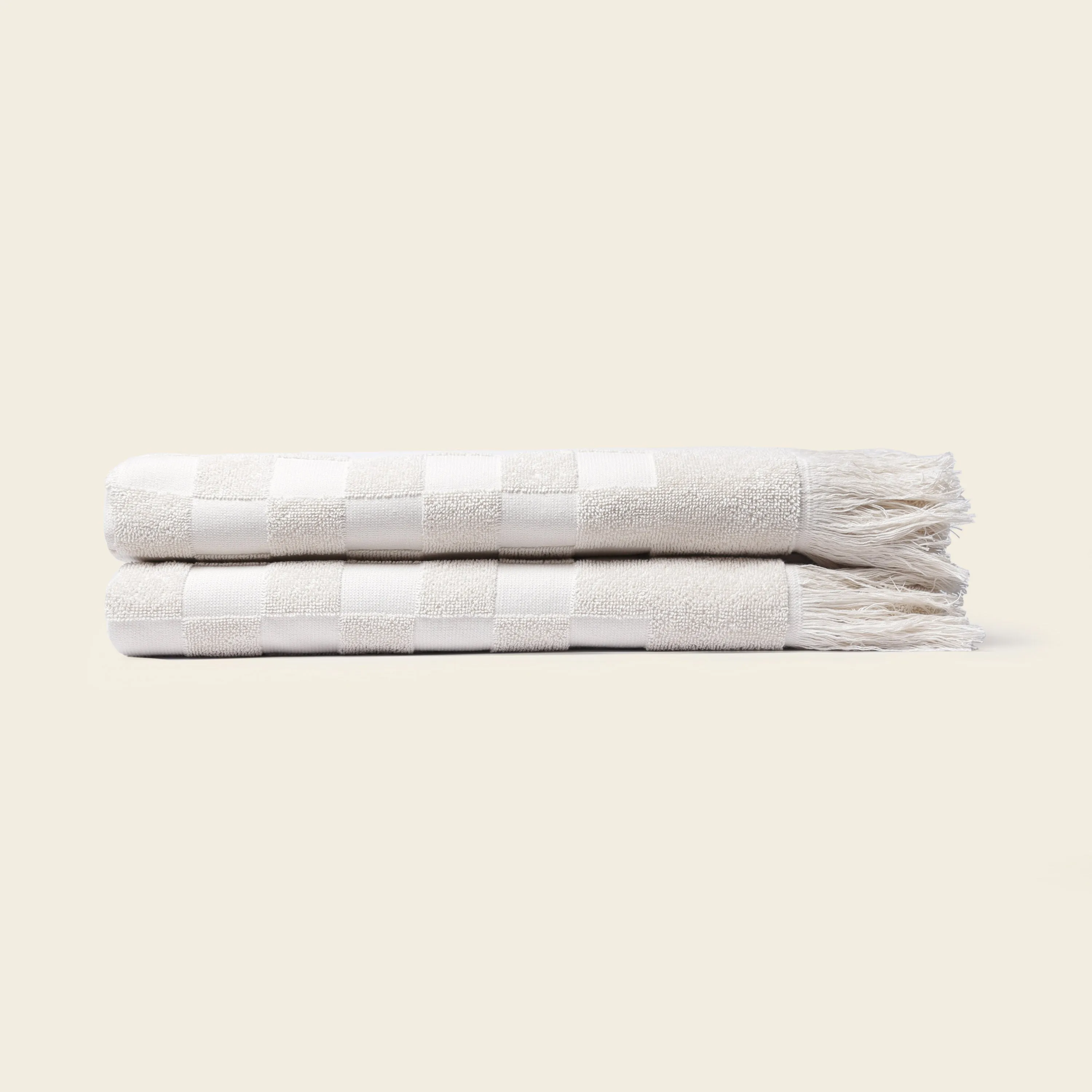 Organic Checkered Bath Towel