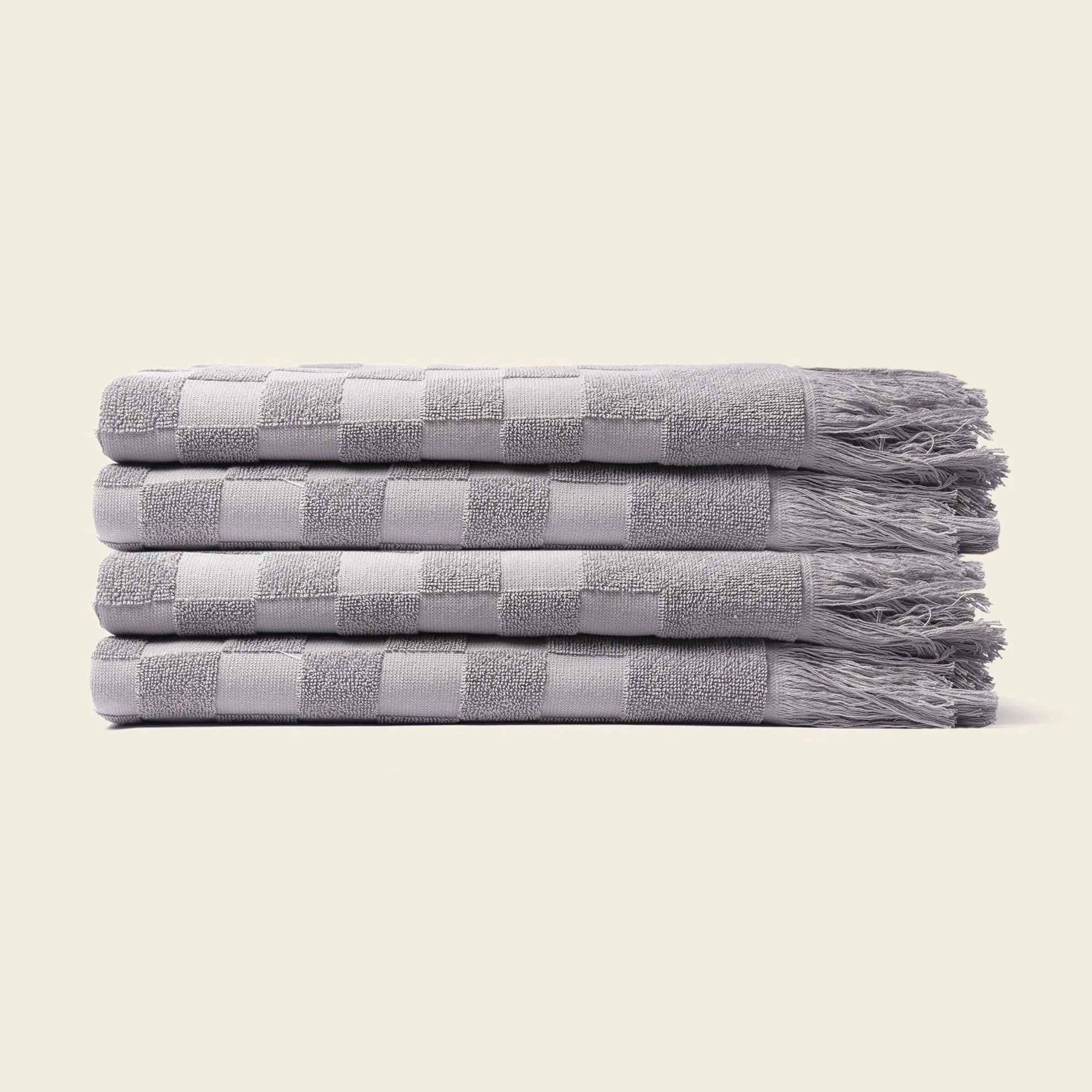Organic Checkered Bath Towel